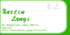 martin lanyi business card